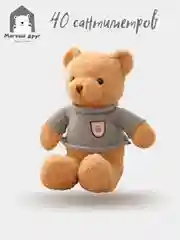 Голубой плюшевый мишка, 40 см