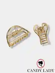 Заколка краб для волос металлическая