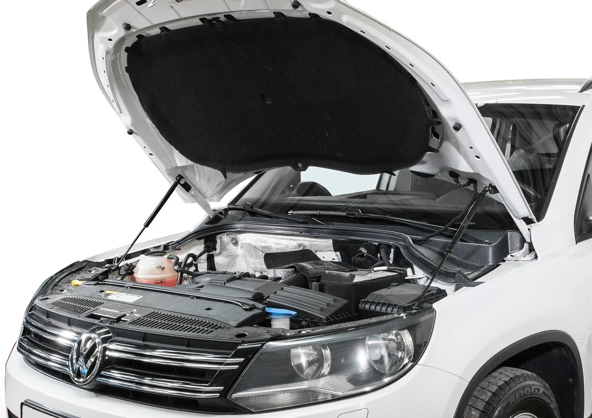 Черный газовые упоры капота АвтоУпор для Volkswagen Tiguan I 2011-2017, 2 шт., UVWTIG012