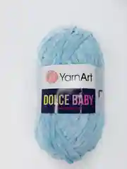 Голубой плюшевая пряжа YarnArt Dolce Baby (ЯрнАрт Дольче Бэби)