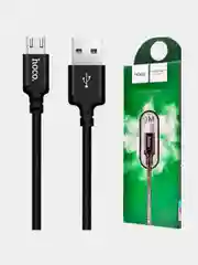 Кабель USB Hoco X14, micro USB, черный, 1 м