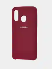 Накладка Silicone Case для Samsung A40 (Бордовый)