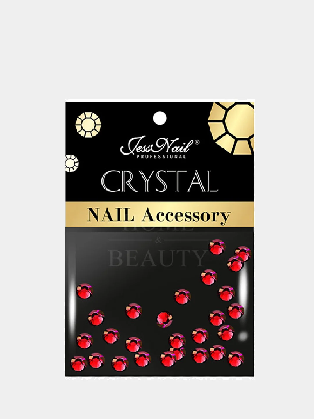 Красный jess NAIL Стразы для дизайна ногтей, 30 шт пакет