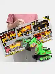 Зеленый набор игрушечных машин