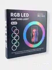 Белый светодиодная кольцевая цветная лампа RGB 26 см (LED "MJ-26) / штатив 210 см для селфи