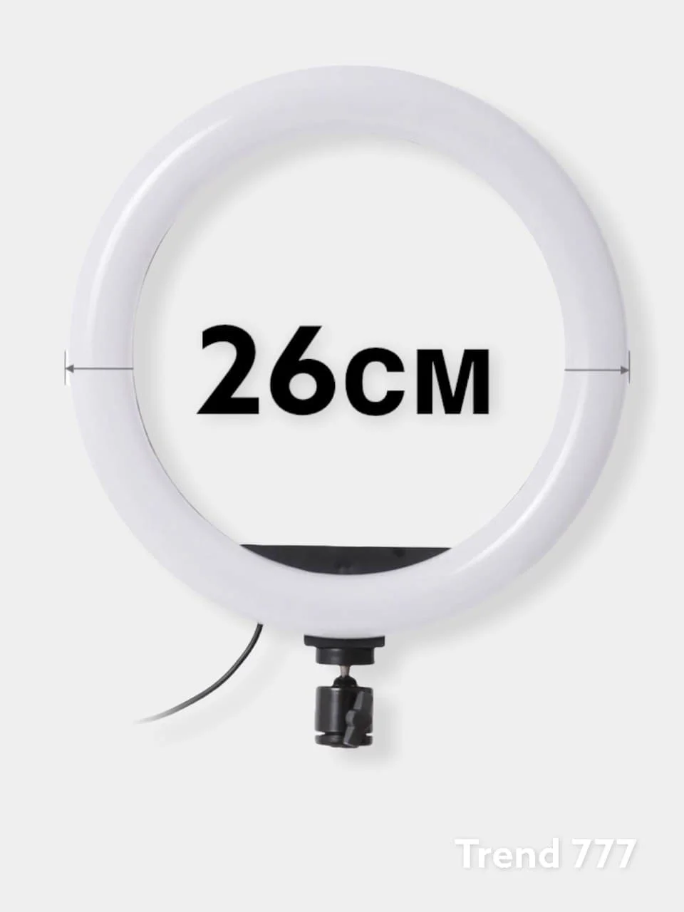 Белый светодиодная кольцевая цветная лампа RGB 26 см (LED "MJ-26) / штатив 210 см для селфи