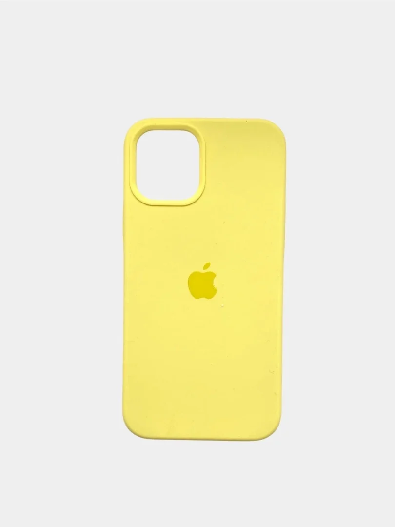 Желтый чехол Silicone Case для iPhone 11, XR, 12, 7, 8, SE, XS, X, 8+, 7+, 6s, 6, Pro,Max