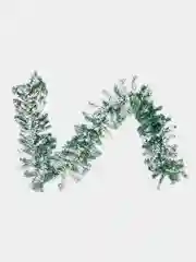 Гирлянда хвойная заснеженная, еловые ветки для декора, уличная гирлянда новогодняя