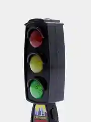 Черный светофор со светом и звуком