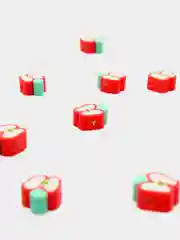 Белый бусины в виде фруктов для создания украшений