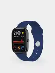 Темно-синий силиконовый ремешок для Xiaomi Amazfit Bip / Huawei / Samsung, 20 мм / 22 мм, с кнопкой