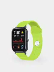 Лайм силиконовый ремешок для Xiaomi Amazfit Bip / Huawei / Samsung, 20 мм / 22 мм, с кнопкой