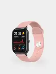 Пудровый силиконовый ремешок для Xiaomi Amazfit Bip / Huawei / Samsung, 20 мм / 22 мм, с кнопкой