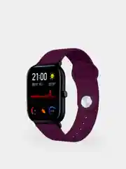 Марсала силиконовый ремешок для Xiaomi Amazfit Bip / Huawei / Samsung, 20 мм / 22 мм, с кнопкой