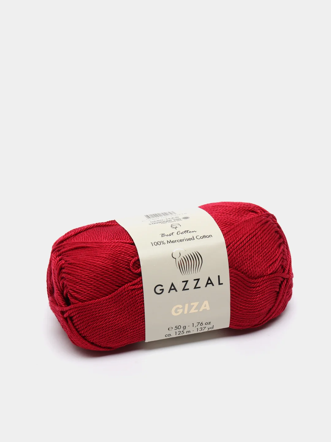 Вишнёвый пряжа Gazzal Giza 100% Мерсеризованный хлопок 50г 125м