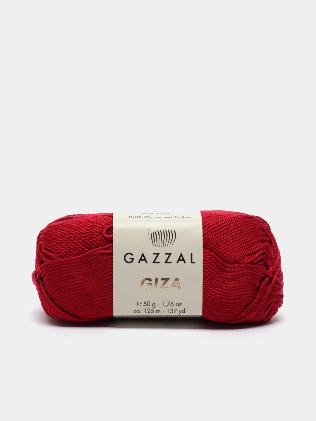 Вишнёвый пряжа Gazzal Giza 100% Мерсеризованный хлопок 50г 125м