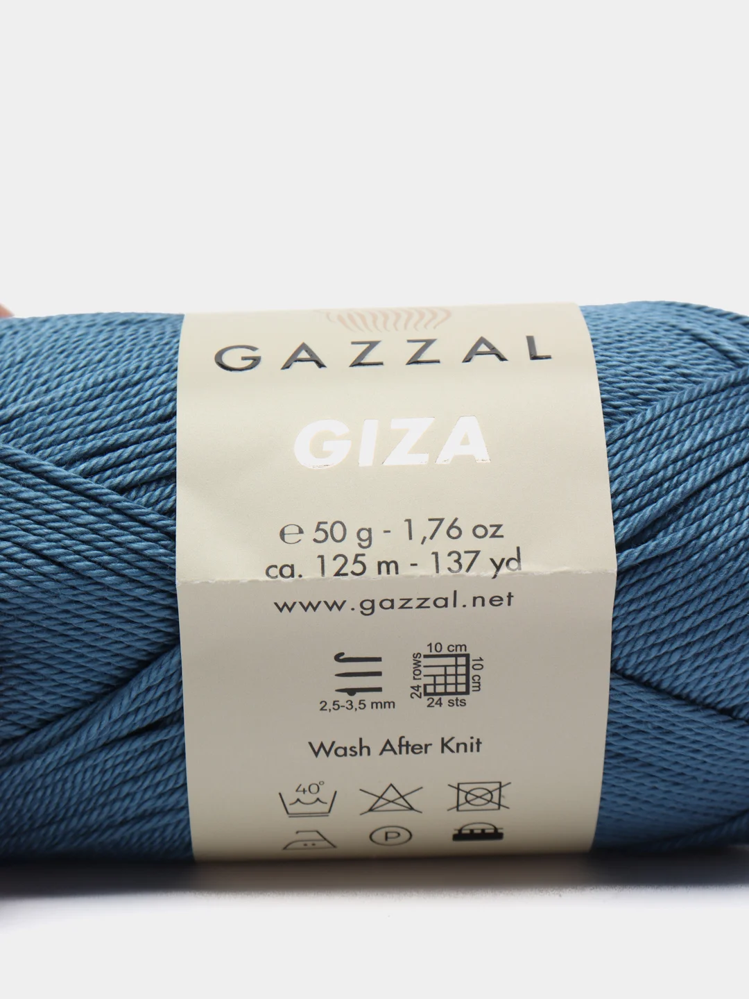 Морской пряжа Gazzal Giza 100% Мерсеризованный хлопок 50г 125м