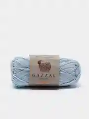 Небесно-голубой пряжа Gazzal Giza 100% Мерсеризованный хлопок 50г 125м