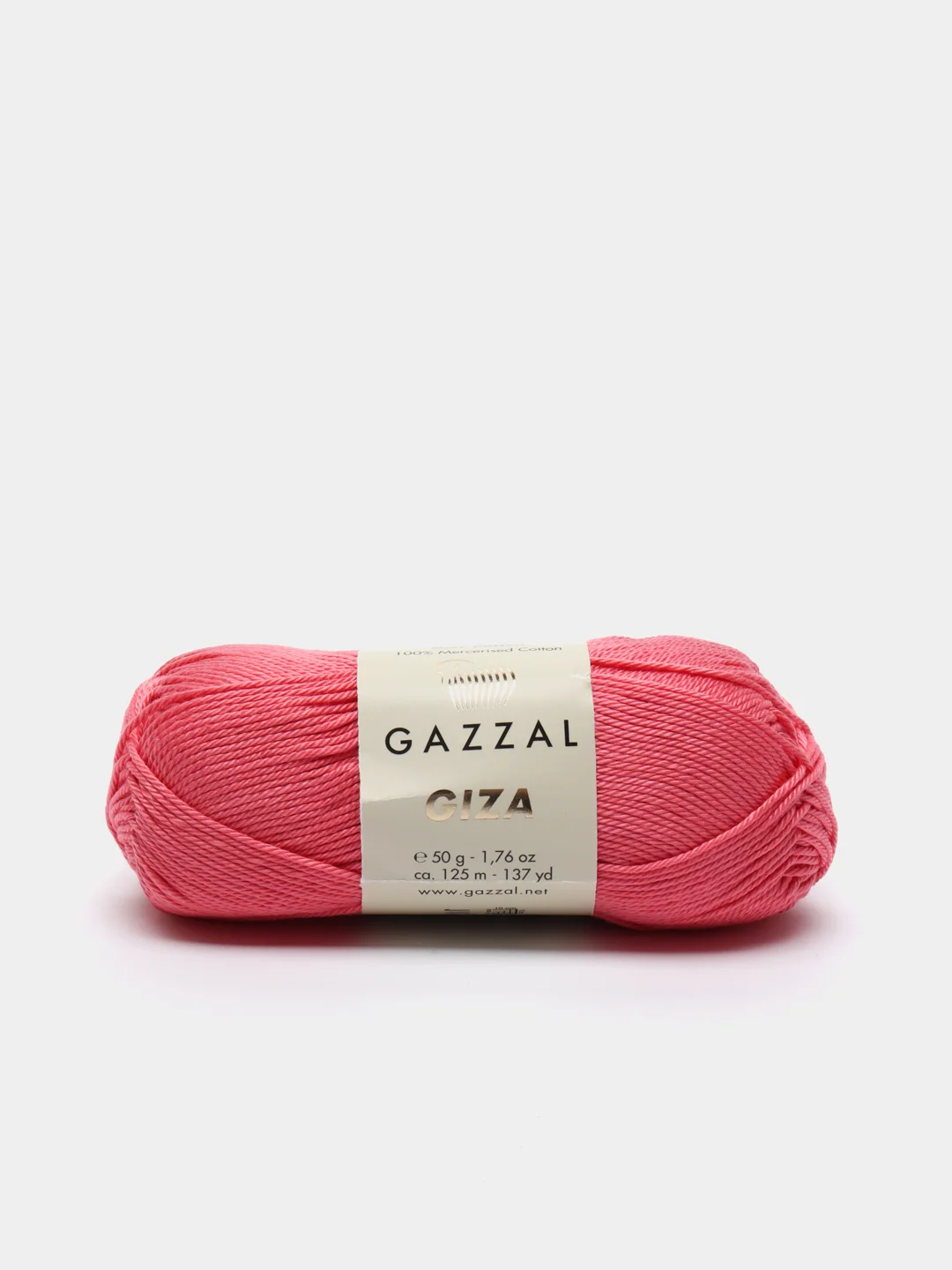 Коралловый пряжа Gazzal Giza 100% Мерсеризованный хлопок 50г 125м