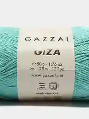 Бирюзовый пряжа Gazzal Giza 100% Мерсеризованный хлопок 50г 125м