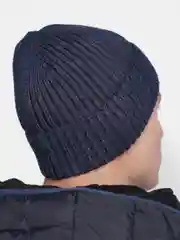 Синий меланж шапка мужская  Алга