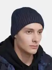 Синий меланж шапка мужская  Алга