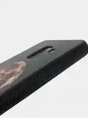 Черный чехол для Samsung Galaxy A5 2018 стеклянная панель, рисунок светится в темноте