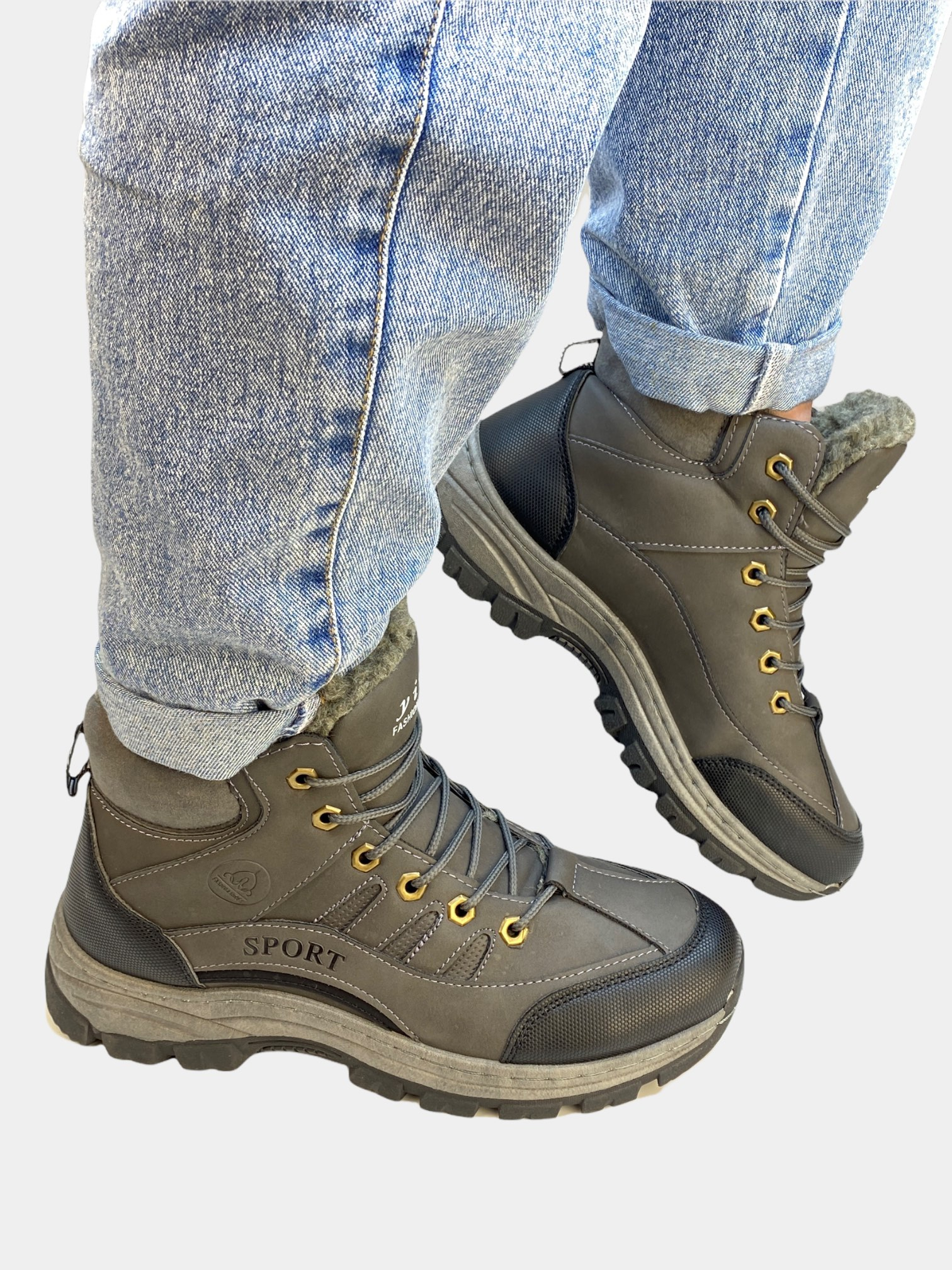 Зимние мужские ботинки купить по цене 1900 ₽ в интернет-магазинеKazanExpress