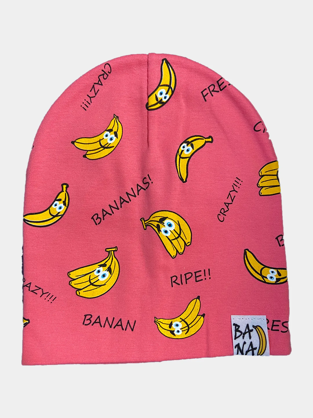 Коралловый шапка с принтом BANANA