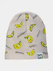 Бежевый шапка с принтом BANANA