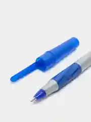 Ручка шариковая, синяя, тонкое письмо, резиновый упор, BIC Round Stic Exact