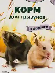 Корм для хомяков, крыс, грызунов с фруктами, 500 г