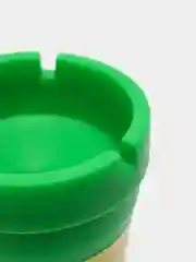 Зеленый пепельница бездымная, 10.5х7.5 см