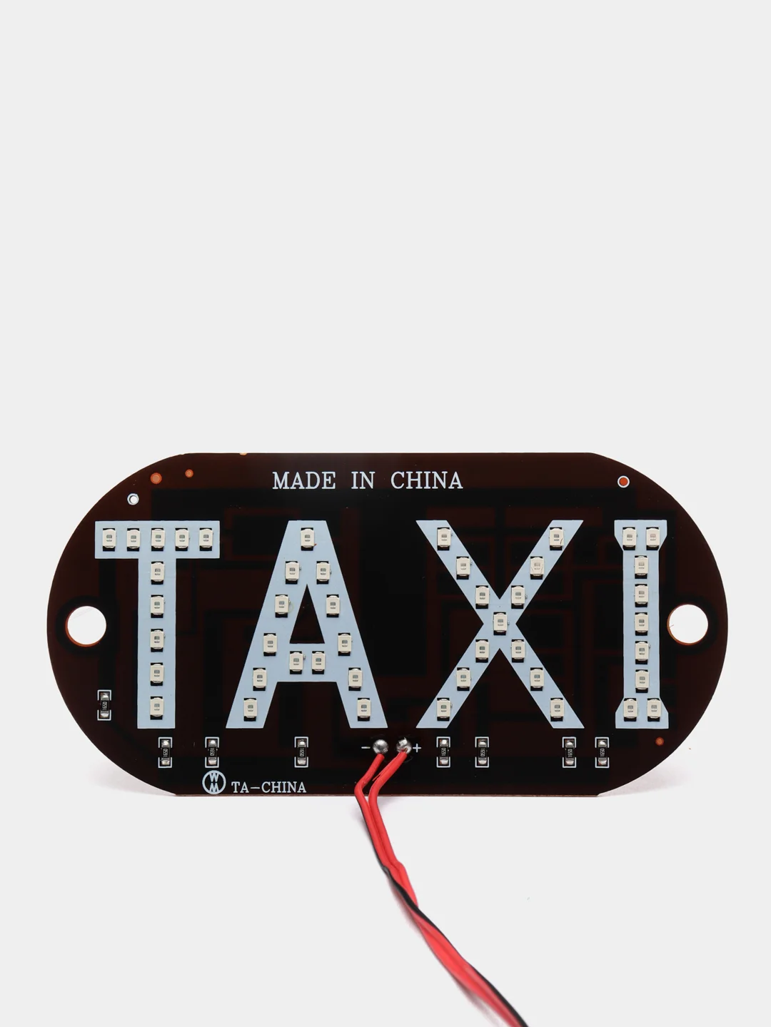 Табличка "TAXI" светодиодная со штекером, в прикуриватель, на присосках
