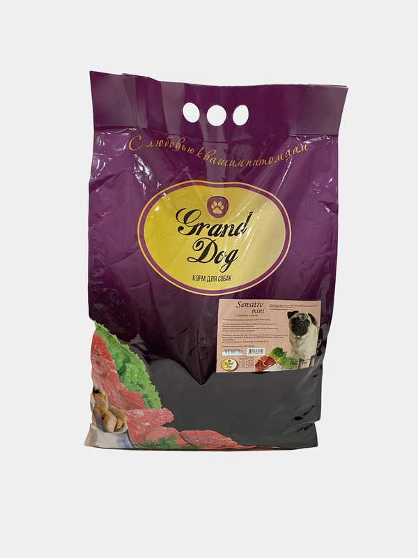 Сухой корм для собак мелких пород Grand Dog Sensitiv Mini ягн/рис гипоаллер. 3, 4.5 и 10кг