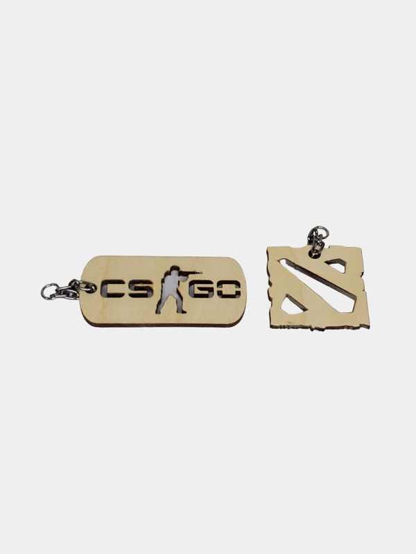 Брелок cs go/dota 2 для ключей из фанеры