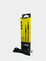 Черный аудиокабель REMAX L100 3,5 мм AUX Jack Cable 1м, 2м круглый кабель Jack 3,5 - Джек 3.5