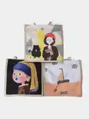 Белый сумка-шоппер мини, на замке, из джута