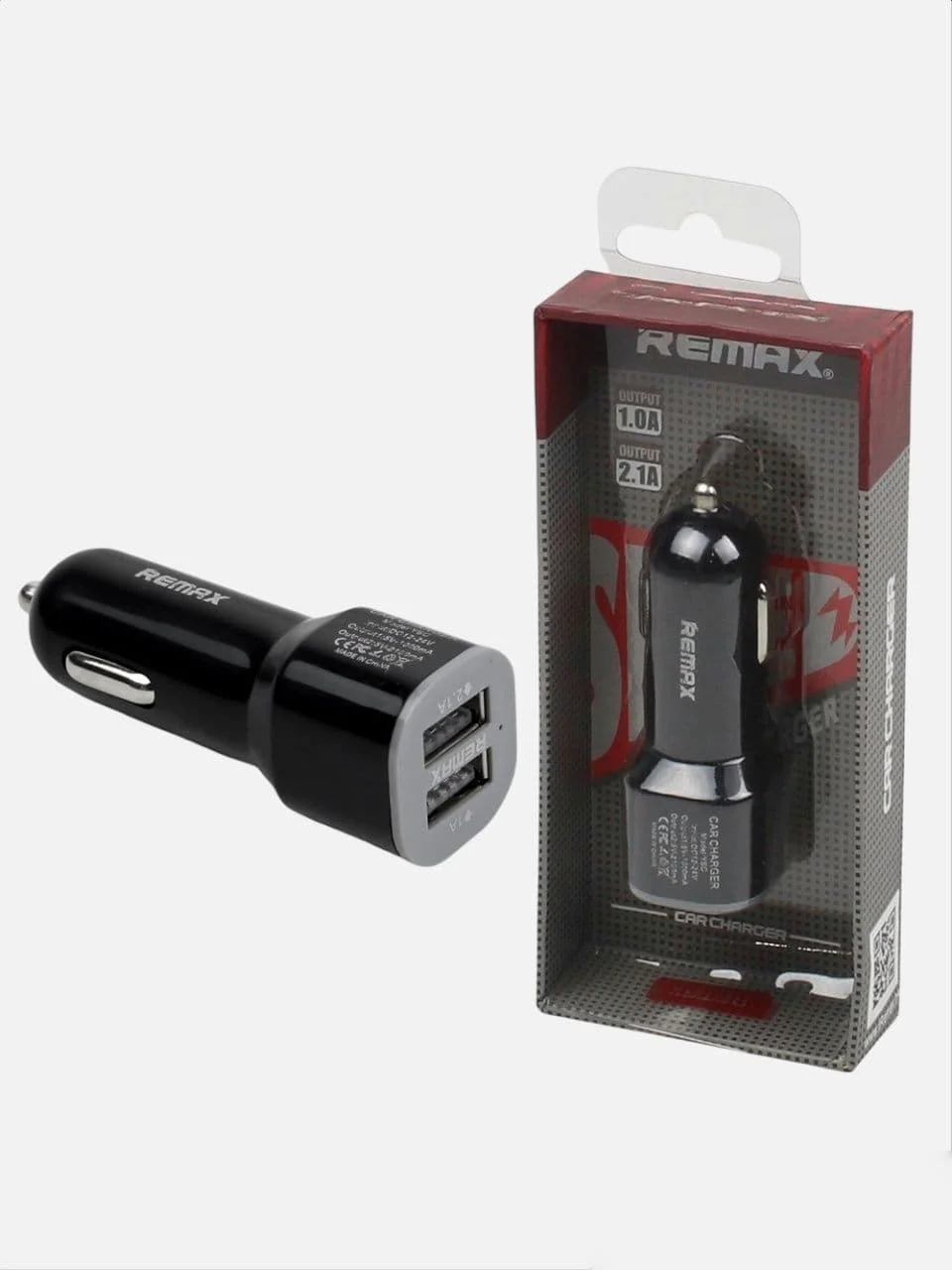 Черный автомобильное зарядное устройство, 2 USB выхода