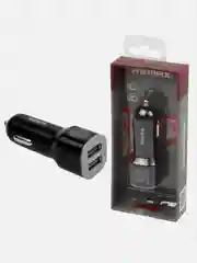 Черный автомобильное зарядное устройство, 2 USB выхода