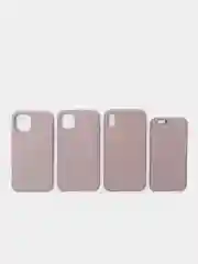Бежевый меланж чехол для iPhone 12, 11, 7, 8, Pro, Max, Plus силиконовый айфон