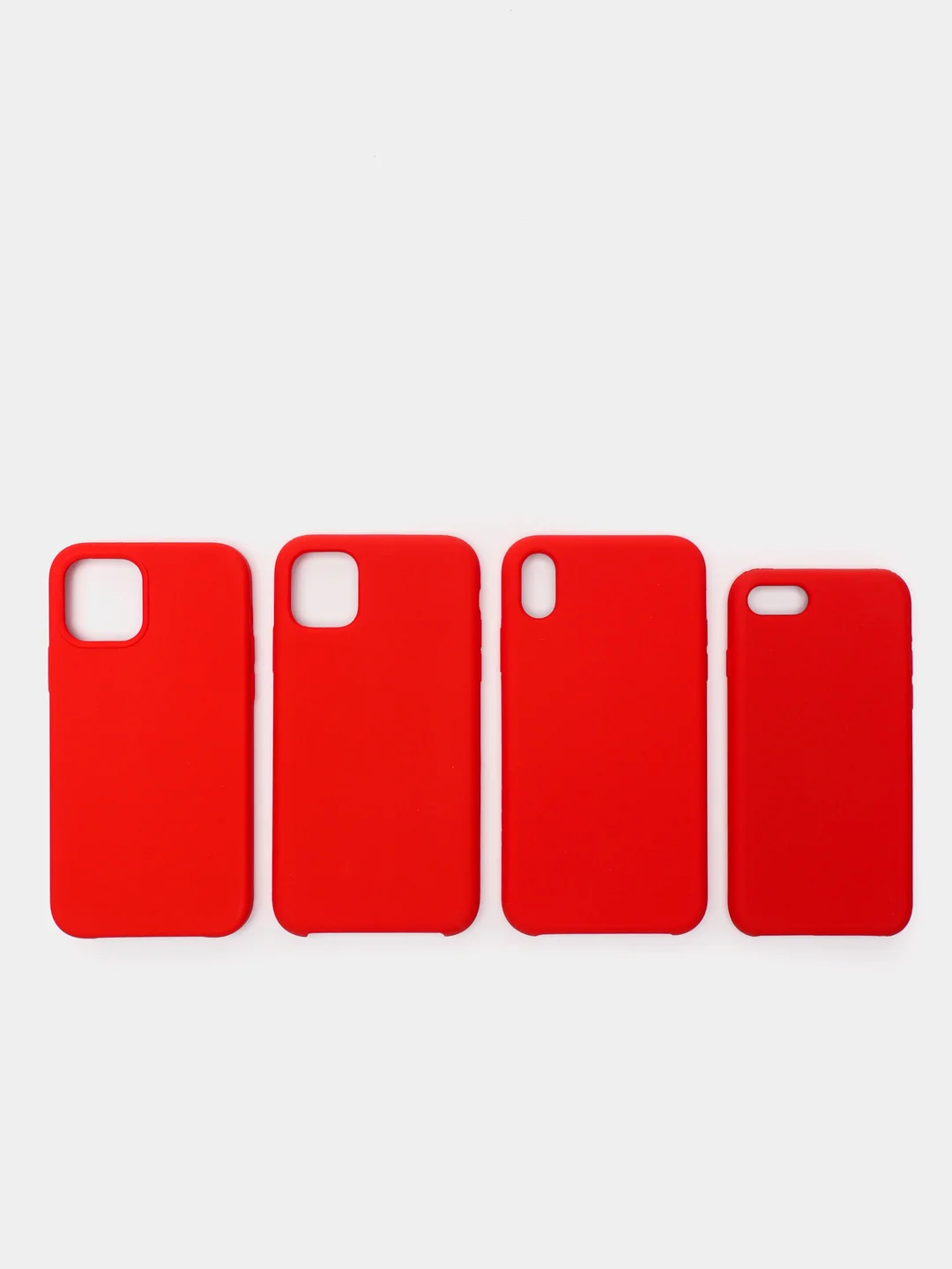 Красный чехол для iPhone 12, 11, 7, 8, Pro, Max, Plus силиконовый айфон