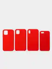Красный чехол для iPhone 12, 11, 7, 8, Pro, Max, Plus силиконовый айфон