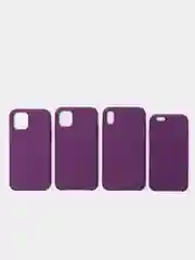 Пурпурный чехол для iPhone 12, 11, 7, 8, Pro, Max, Plus силиконовый айфон