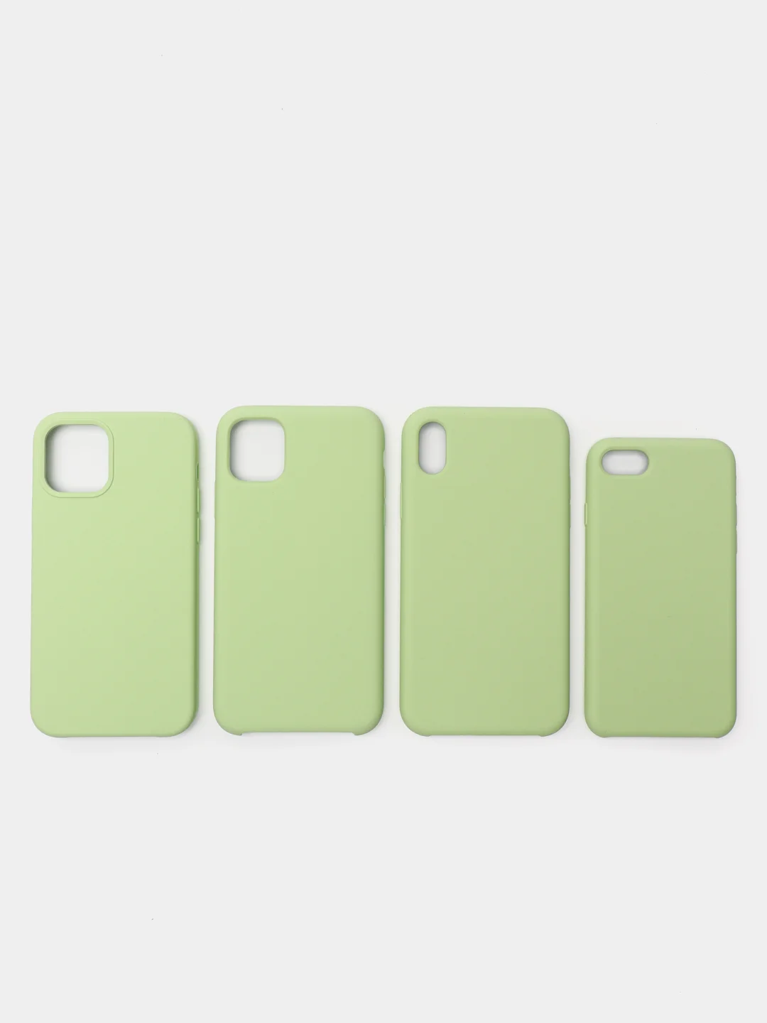 Зеленый чехол для iPhone 12, 11, 7, 8, Pro, Max, Plus силиконовый айфон