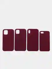 Багровый чехол для iPhone 12, 11, 7, 8, Pro, Max, Plus силиконовый айфон