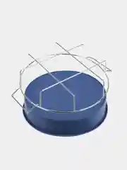 Синий меланж форма для выпечки круглая на подставке силикон, 24 x 5 см