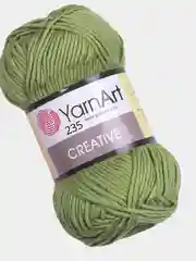 Зелёный хаки пряжа YarnArt Creative, 50 г, 85 м, 100% хлопок