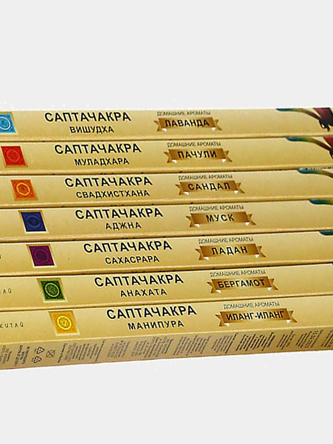 Аромапалочки-благовония "Саптачакра", разные ароматы, 10 штук
