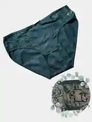 Тёмно-зелёный трусы-слипы женские, хлопок, большие размеры